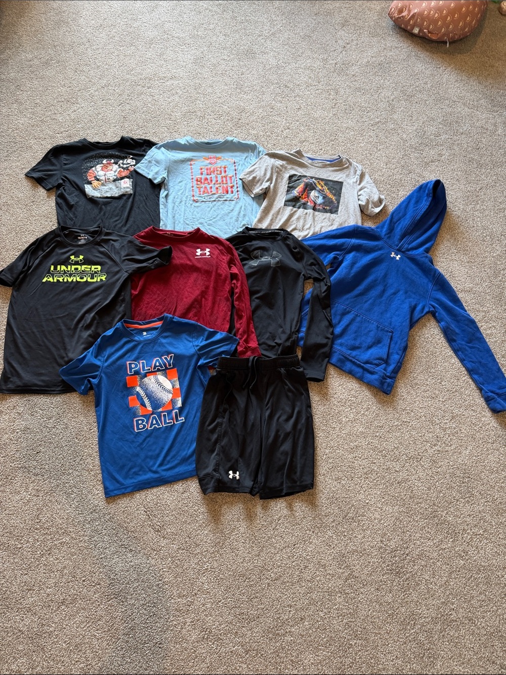 Under Armour Blue Hooded Sweatshirt and Assorted Kids Tops